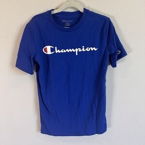 Champion Youth T-Shirt Tee Boys Size‎ 7/8 Red/Blue Soft Athleisure Lot of 2